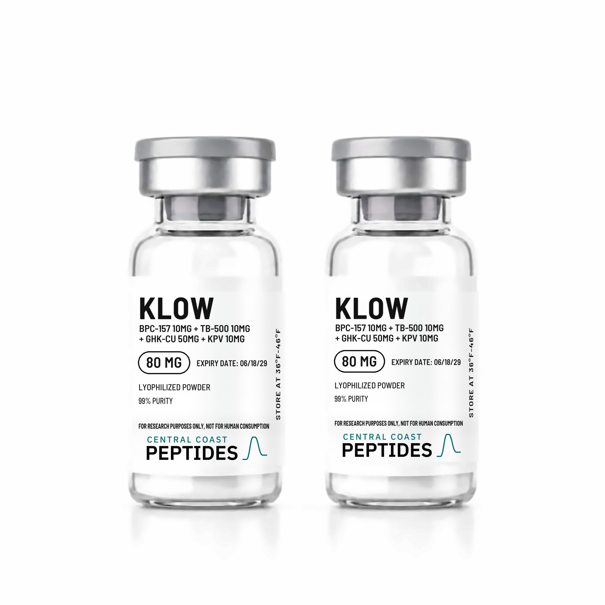 KLOW Stack 80 mg research vials, SLO Peptides