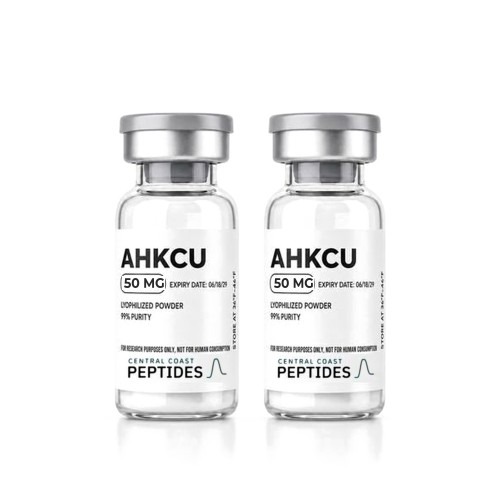 AHKCU 50 mg research vials, SLO Peptides