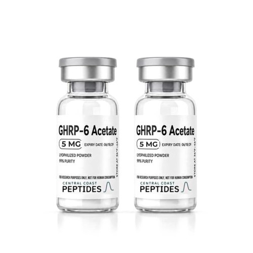 GHRP-6 Acetate 5 mg research vials, SLO Peptides